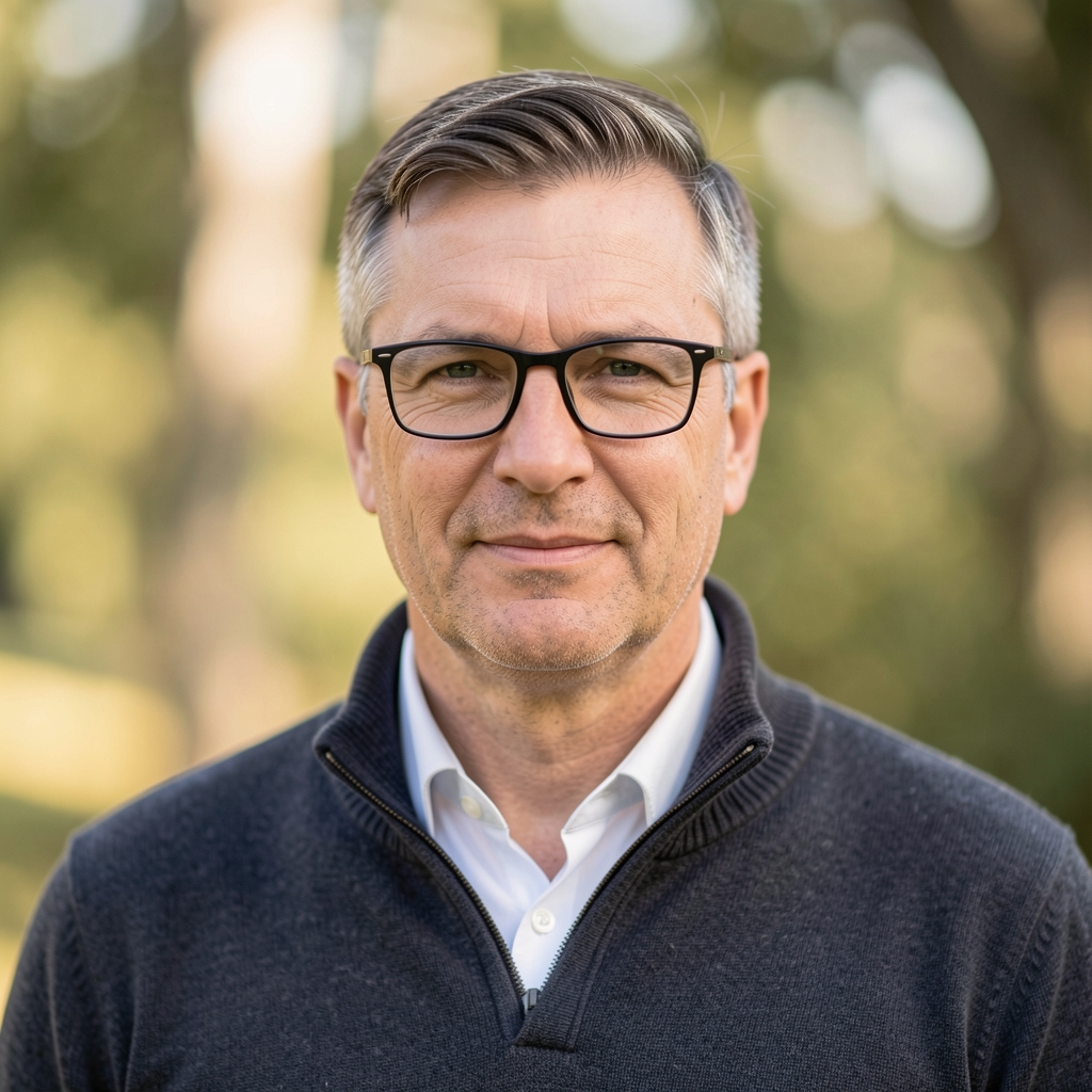 Nikola Šćepanović, muškarac srednje dobi sa naočarima, profesionalna fotografija, poslovni džemper